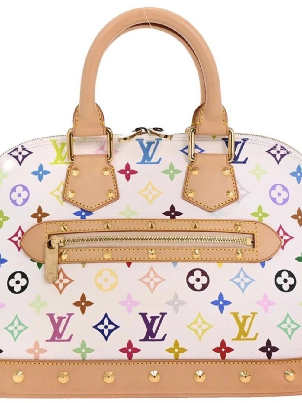 Louis Vuitton White Monogram Multicolor Alma Handbag